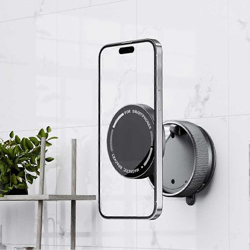 Suport Magnètic per a Telèfon amb Ventosa al Buit – Disseny Compacte i Estable per a Cotxe