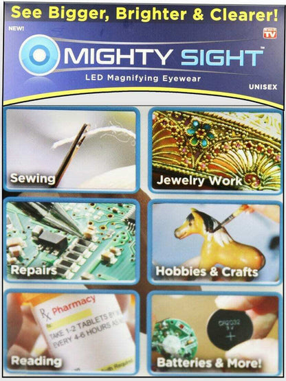 Ulleres amb Augment LED Mighty Sight - Augment del 160% per a una Visió Clara i Il·luminada