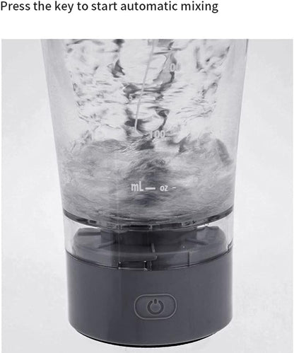 Coctelera Elèctrica Recarregable 450ml – Batedora Portàtil per a Proteïnes i Batuts Fitness