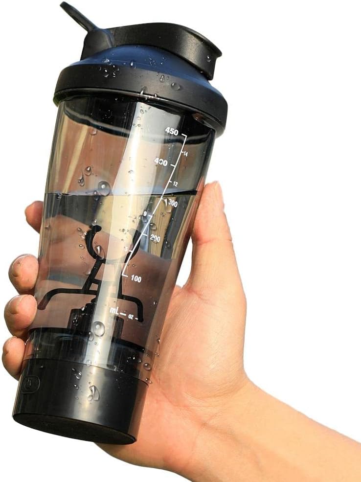 Coctelera Elèctrica Recarregable 450ml – Batedora Portàtil per a Proteïnes i Batuts Fitness