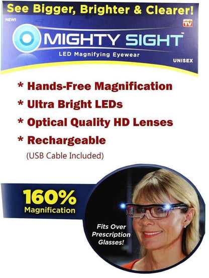 Ulleres amb Augment LED Mighty Sight - Augment del 160% per a una Visió Clara i Il·luminada