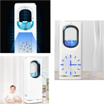 Refredador d'Aire Portàtil amb Purificador i Humificador - Ventilador amb 3 Velocitats i Funció d'Ionitzador