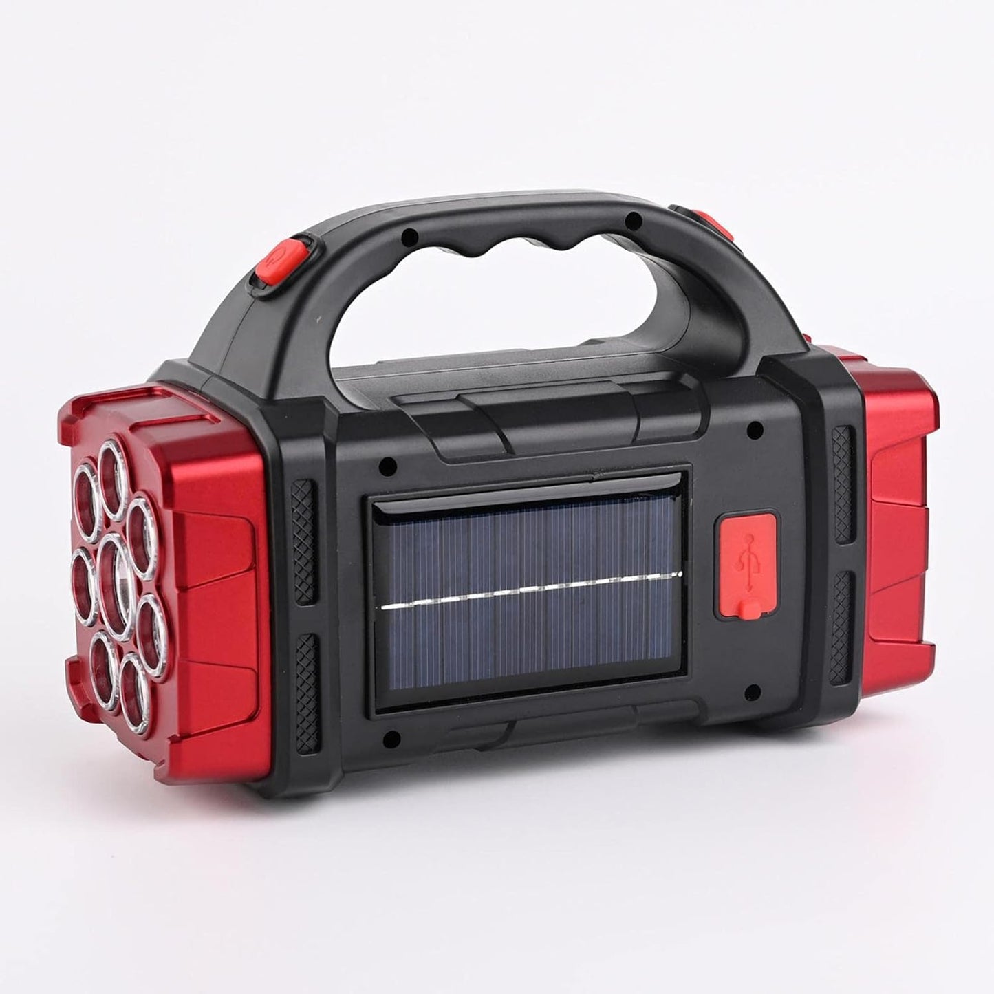 Focus LED Solar Recarregable – Llanterna de Càmping amb 4 Modes de Llum, Impermeable IP44, Gran Angular, USB i Solar