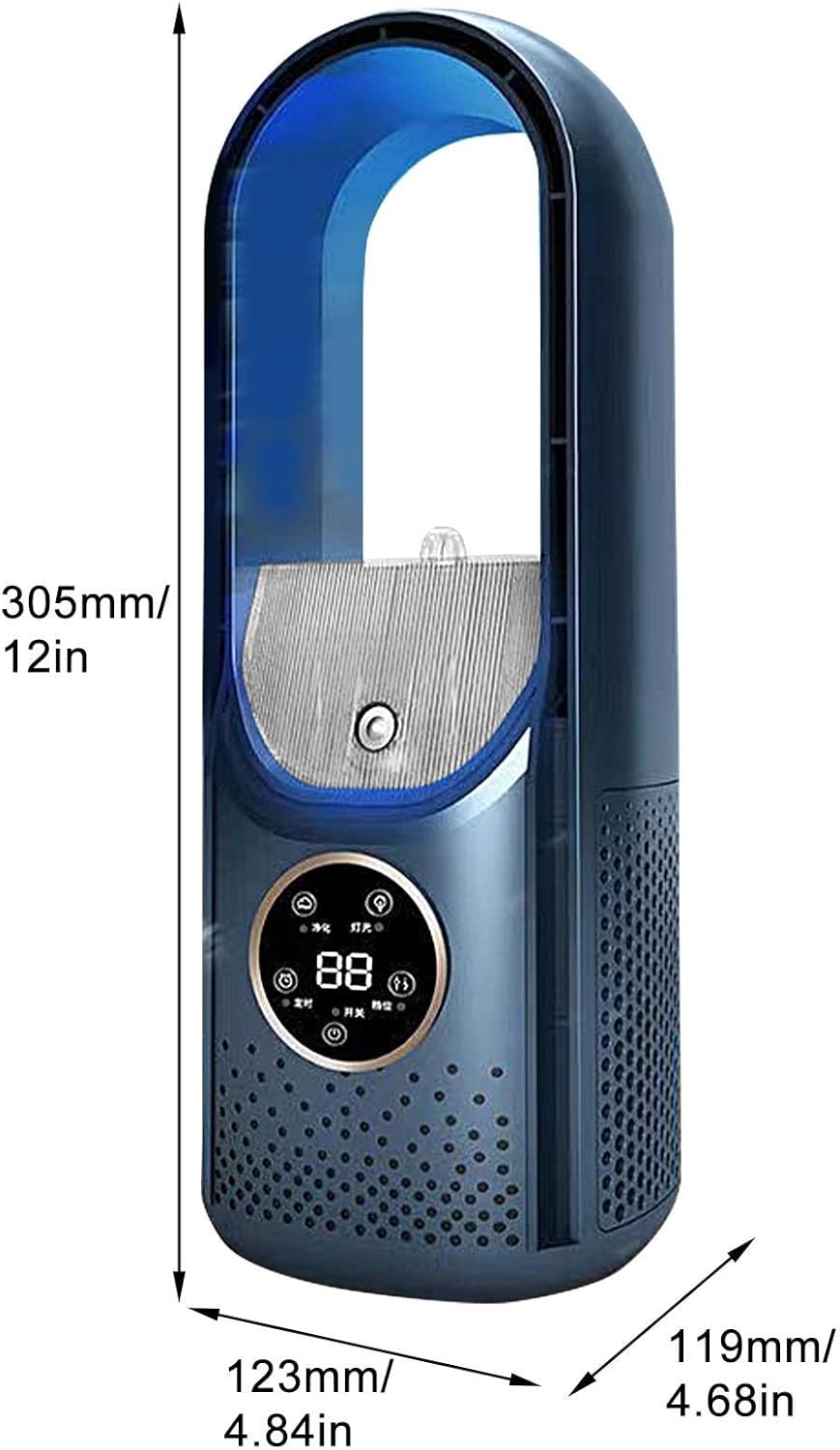 Mini Aire Condicionat Portàtil Sense Aspes – Ventilador USB 6 Velocitats amb Temporitzador i Llum Ambiental