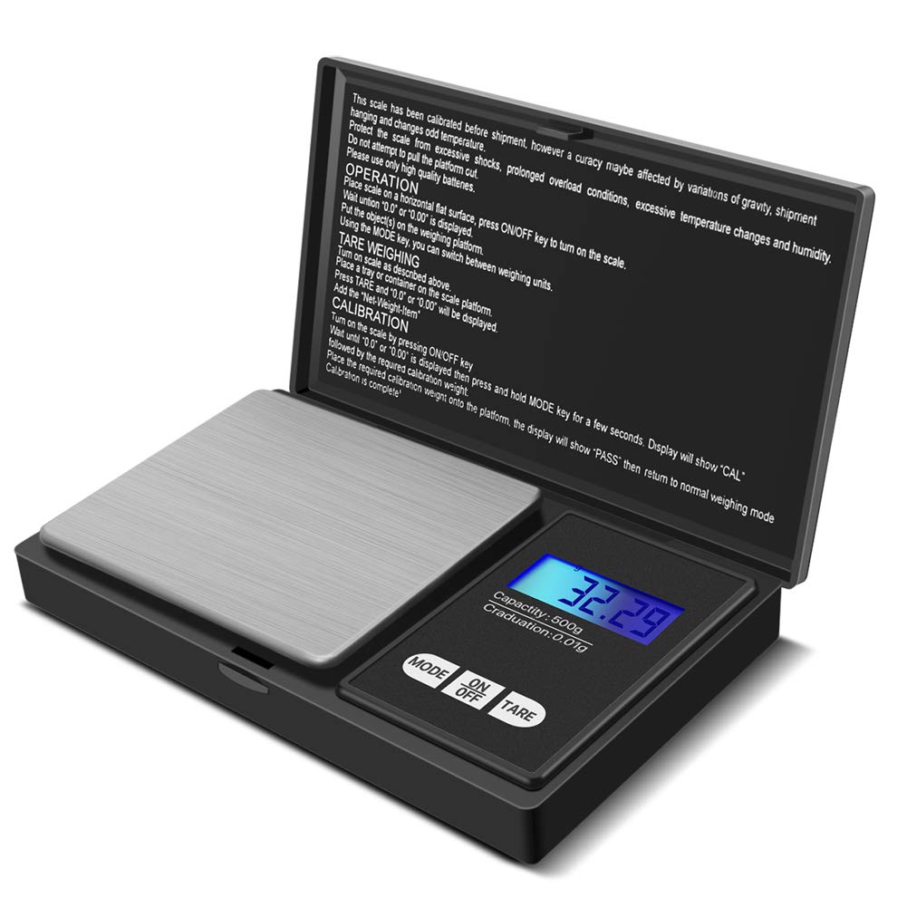 Bàscula Digital de Precisió 500g x 0.01g – Compacta, Portàtil i Multifunció