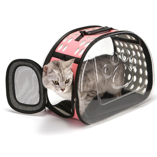 Bolso transparente plegable para mascotas