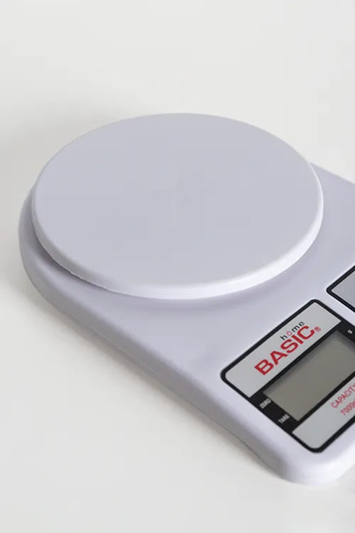 Bàscula de Cuina Digital LCD Basic Home - 7 kg, Color Blanc