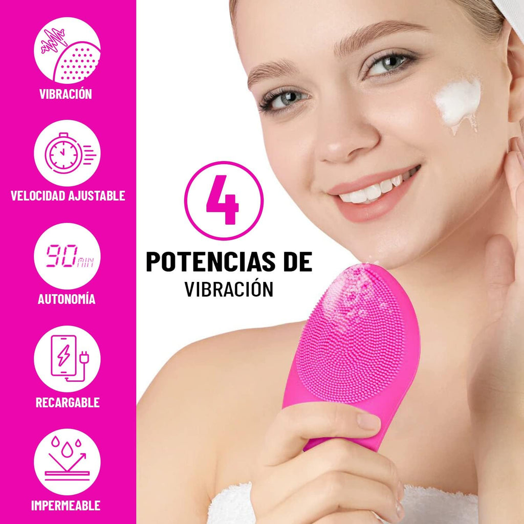 Raspall Netejador Facial Elèctric - Massatjador Exfoliant de Silicona Recarregable per a Bellesa i Cura de la Pell