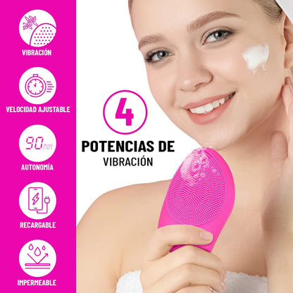 Raspall Netejador Facial Elèctric - Massatjador Exfoliant de Silicona Recarregable per a Bellesa i Cura de la Pell