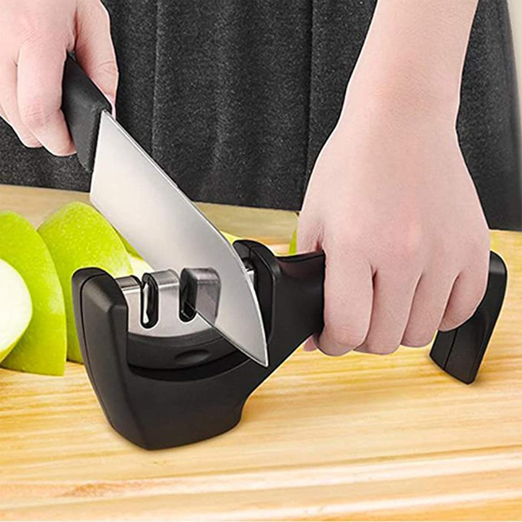 Afilador de Ganivets Professional - Sistema d'Afilat en 3 Etapes per a Ganivets d'Acer, Ceràmica i Diamant