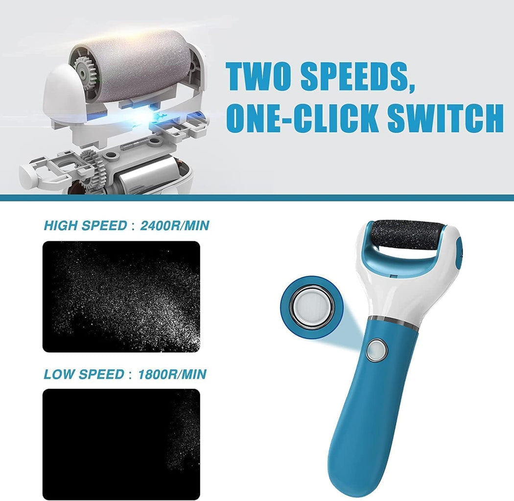 Llima Elèctrica Blava - Set de Manicura i Pedicura per Eliminar Dureses i Cura de Peus