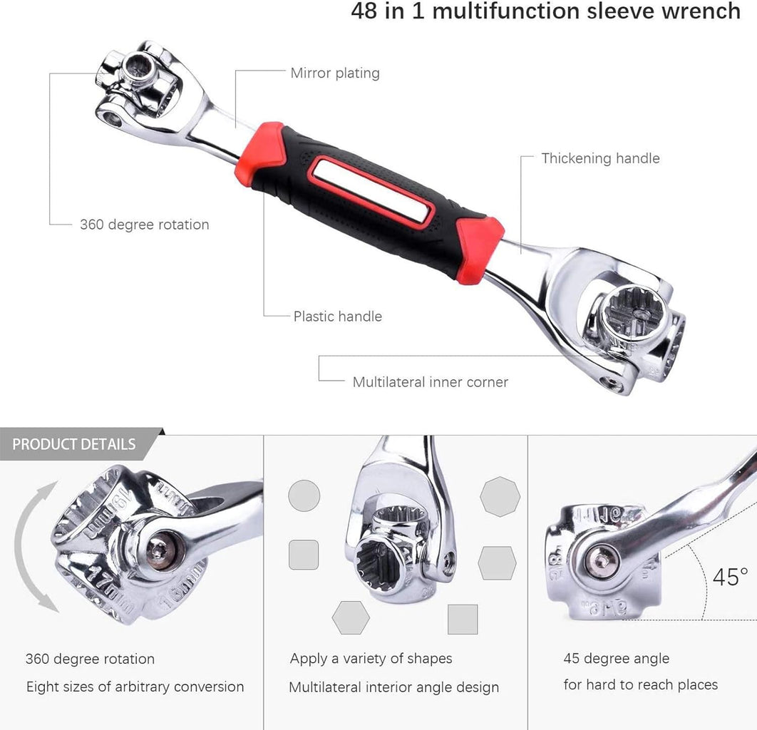 Clau Universal 48 en 1 - Eina Multifuncional per a Reparació d'Automòbils i Bricolatge