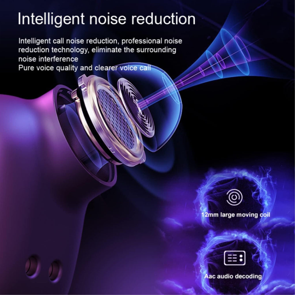Auriculars Bluetooth 5.3 sense fil - HiFi Estèreo amb Micròfon, Pantalla LED i IPX7 a prova d'aigua