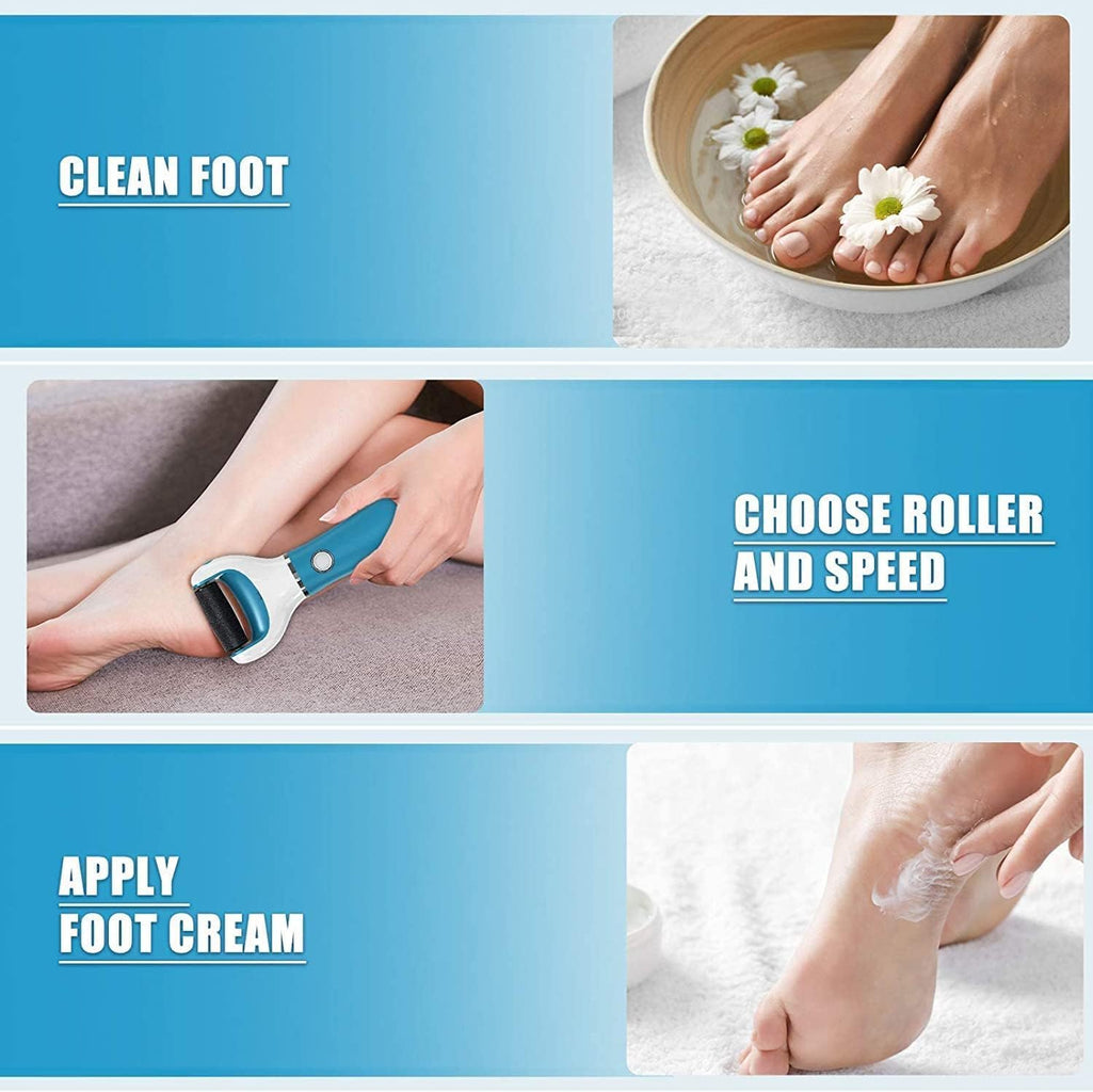 Llima Elèctrica Blava - Set de Manicura i Pedicura per Eliminar Dureses i Cura de Peus