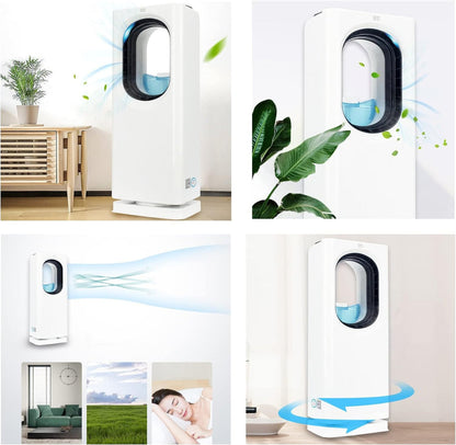Refredador d'Aire Portàtil amb Purificador i Humificador - Ventilador amb 3 Velocitats i Funció d'Ionitzador