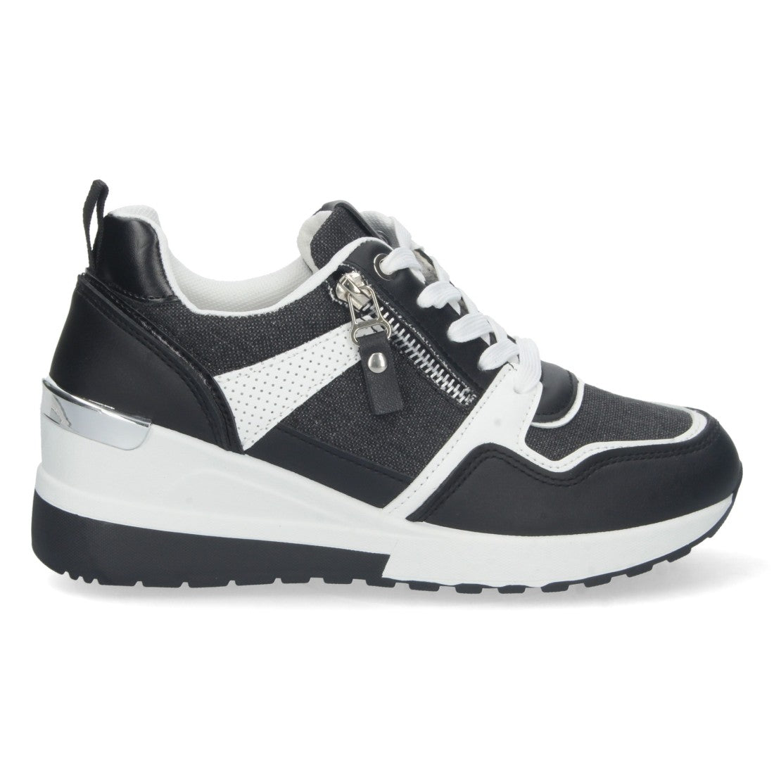 Zapatillas de cuña para mujer ZZ-42-Negro