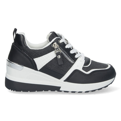 Zapatillas de cuña para mujer ZZ-42-Negro