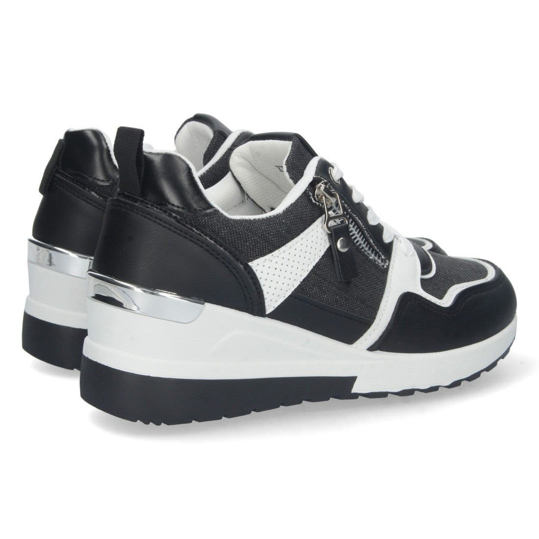 Zapatillas de cuña para mujer ZZ-42-Negro