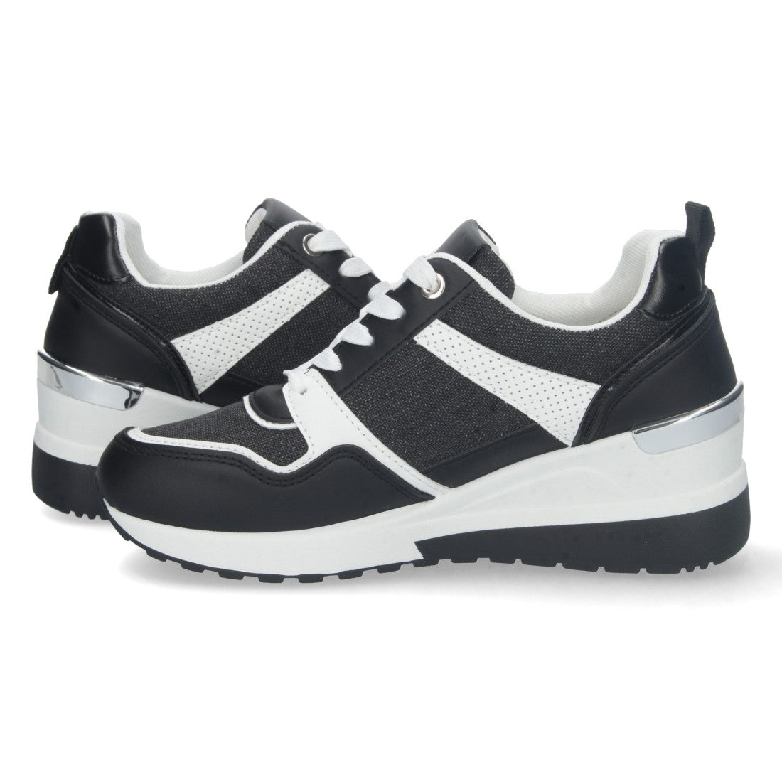 Zapatillas de cuña para mujer ZZ-42-Negro