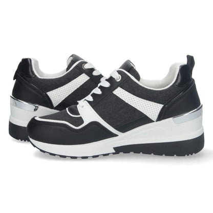 Zapatillas de cuña para mujer ZZ-42-Negro