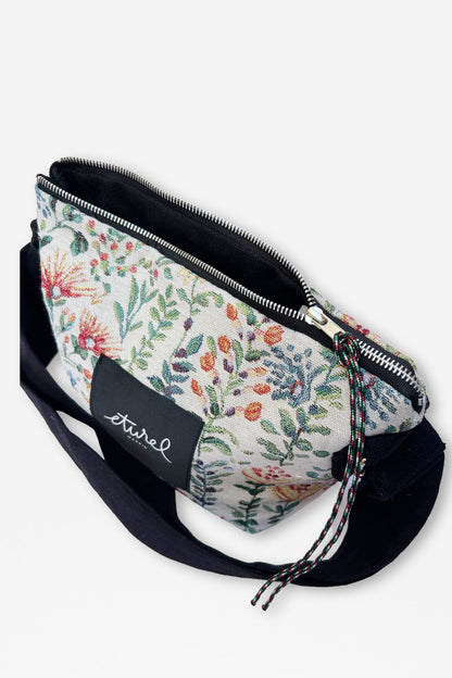 Bolso bandolera tejido jacquard azaleas
