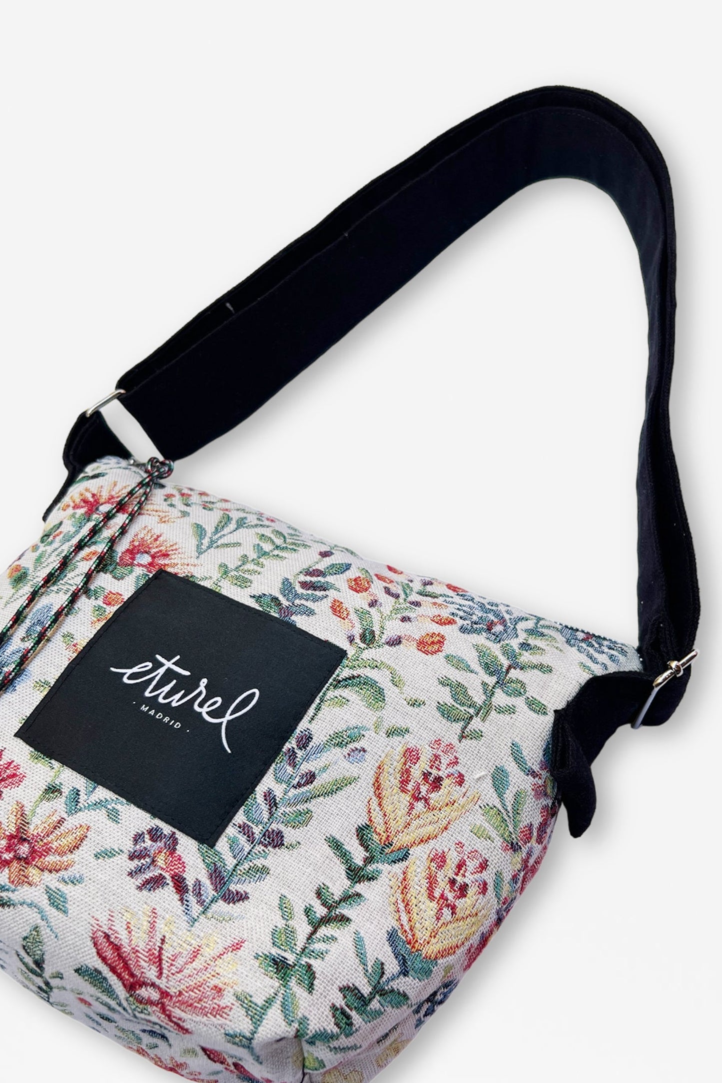 Bolso bandolera tejido jacquard azaleas