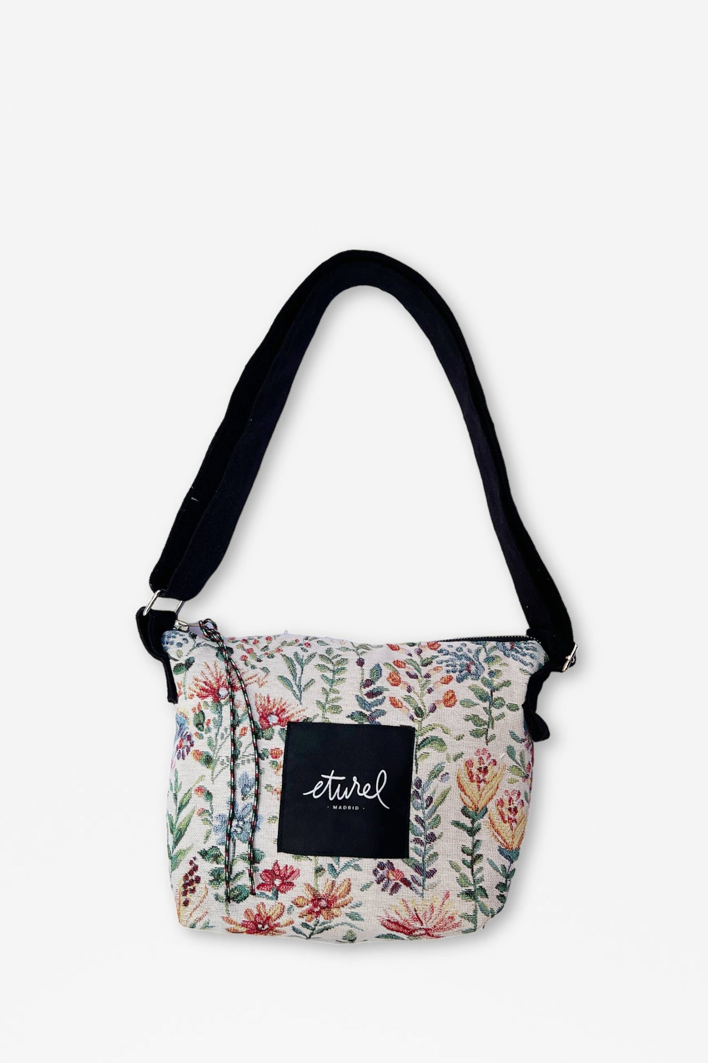 Bolso bandolera tejido jacquard azaleas