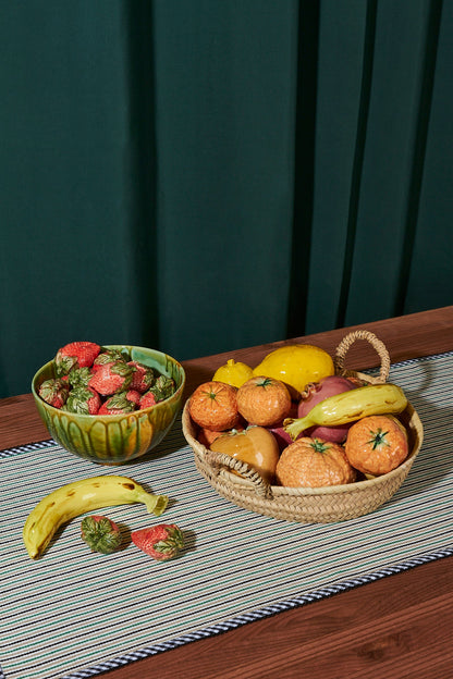 Mandarina réplica de cerámica esmaltada