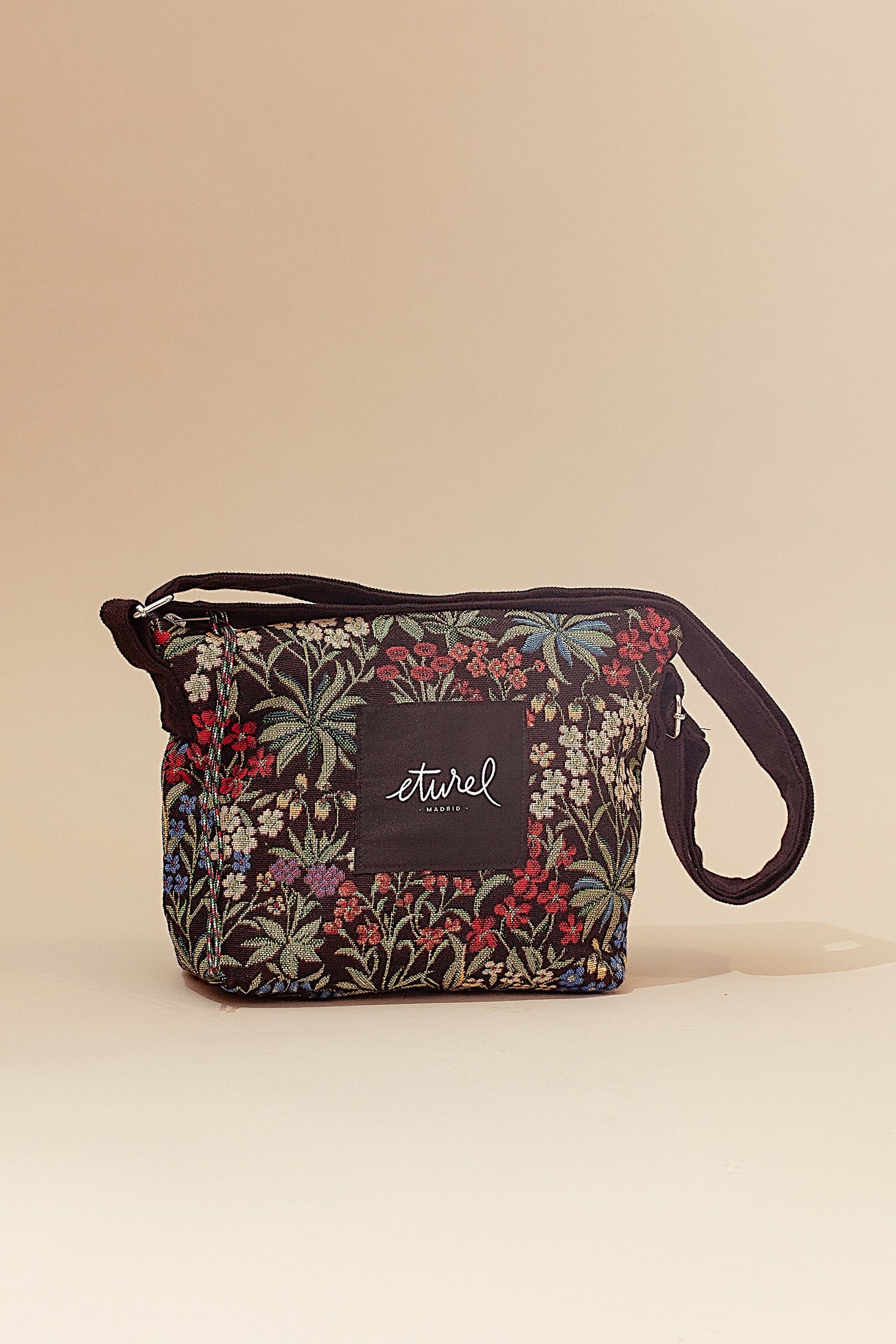 Bolso bandolera tejido jacquard margaritas