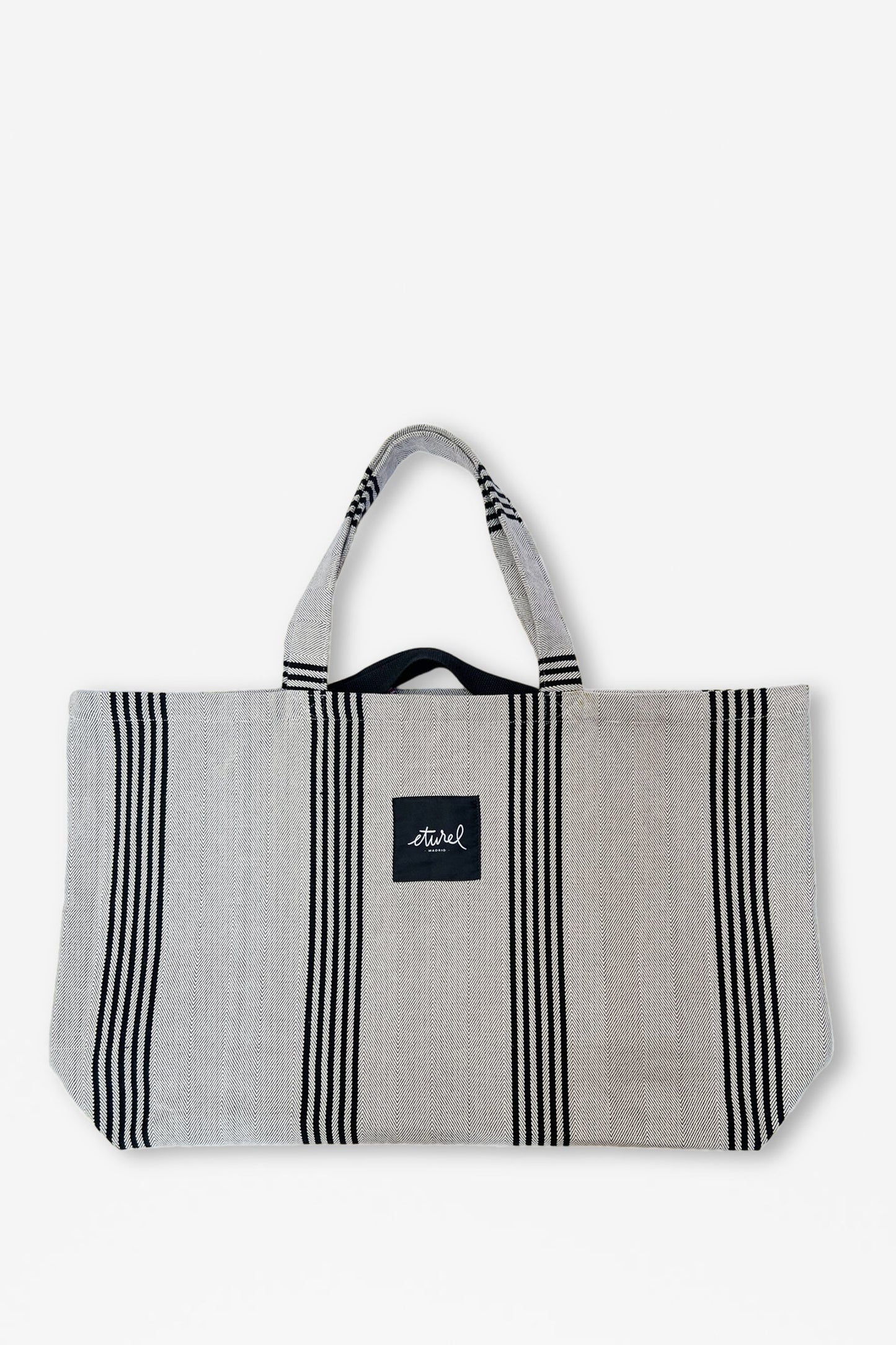 Bolso shopper maxi sarga de burgos negro