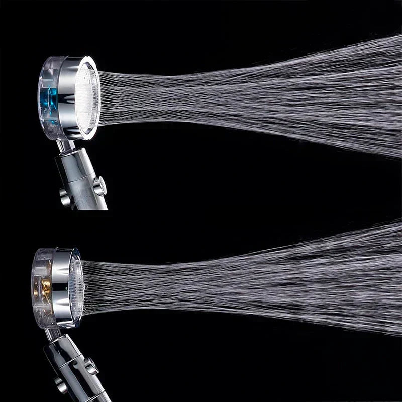 Capçal de Dutxa amb Carregador Turbo - Alcachofa de Dutxa amb Pressió Ajustable i Disseny d'Hèlix