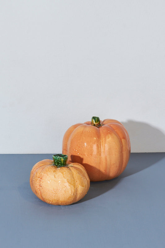 Calabaza réplica de cerámica esmaltada