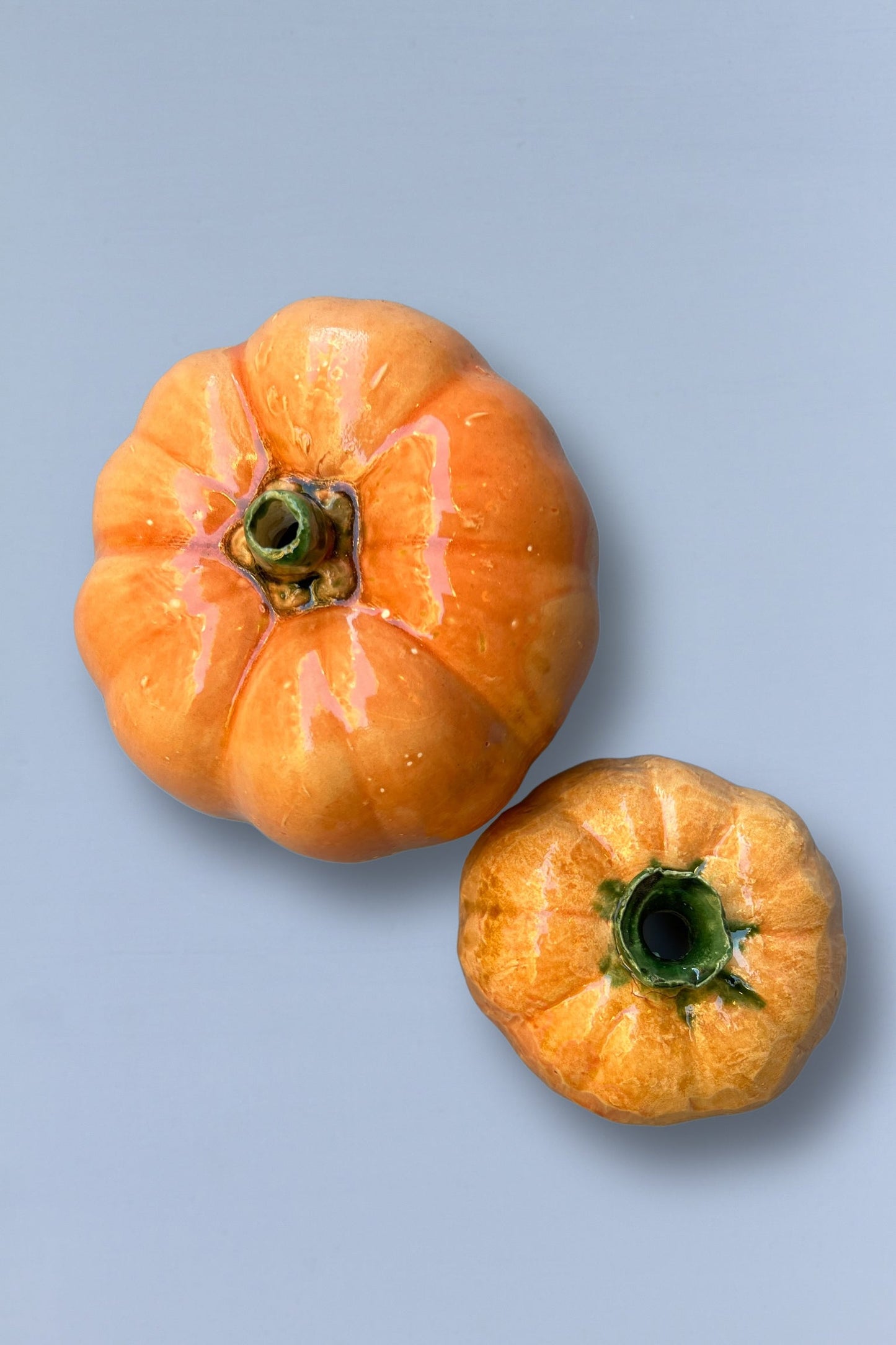 Calabaza réplica de cerámica esmaltada