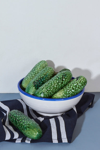 Pepino réplica de cerámica esmaltada