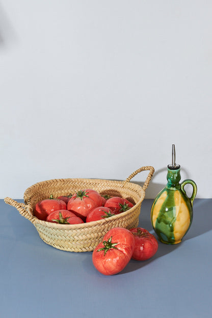 Tomate réplica de cerámica esmaltada