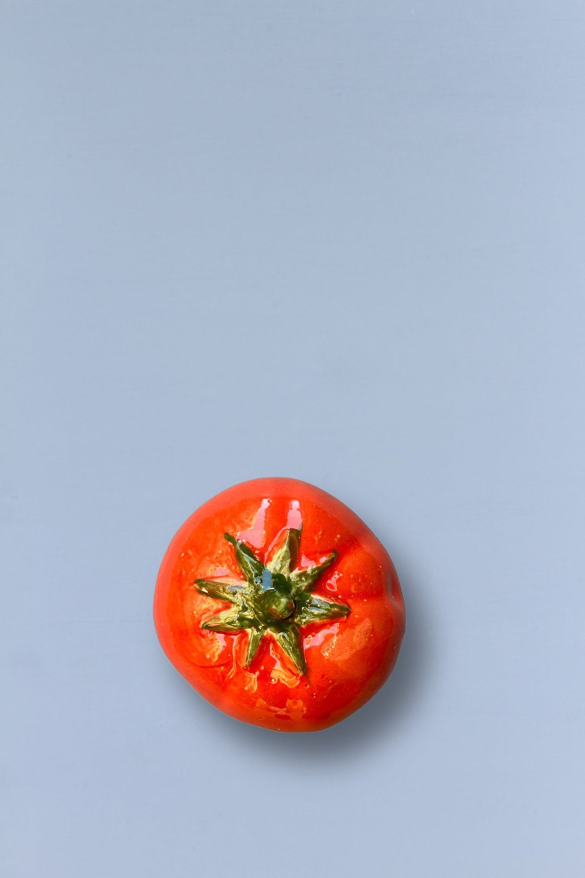 Tomate réplica de cerámica esmaltada