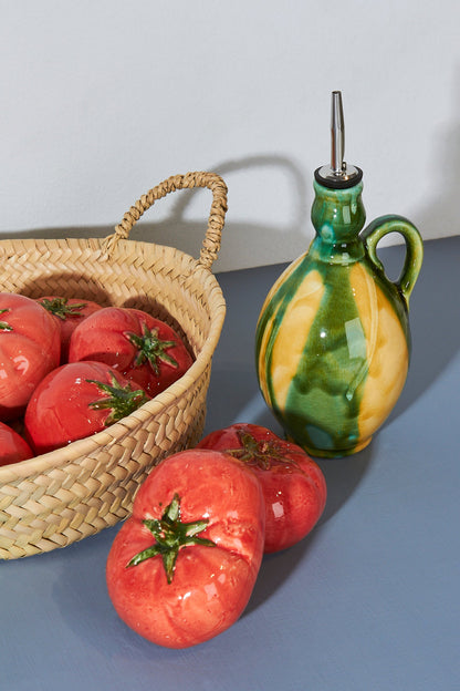 Tomate réplica de cerámica esmaltada