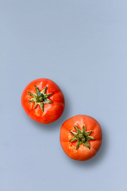 Tomate réplica de cerámica esmaltada