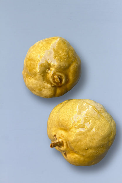 Membrillo réplica de cerámica esmaltada