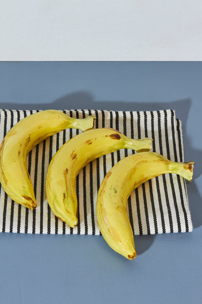 Plátano réplica de cerámica esmaltada