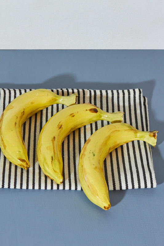 Plátano réplica de cerámica esmaltada