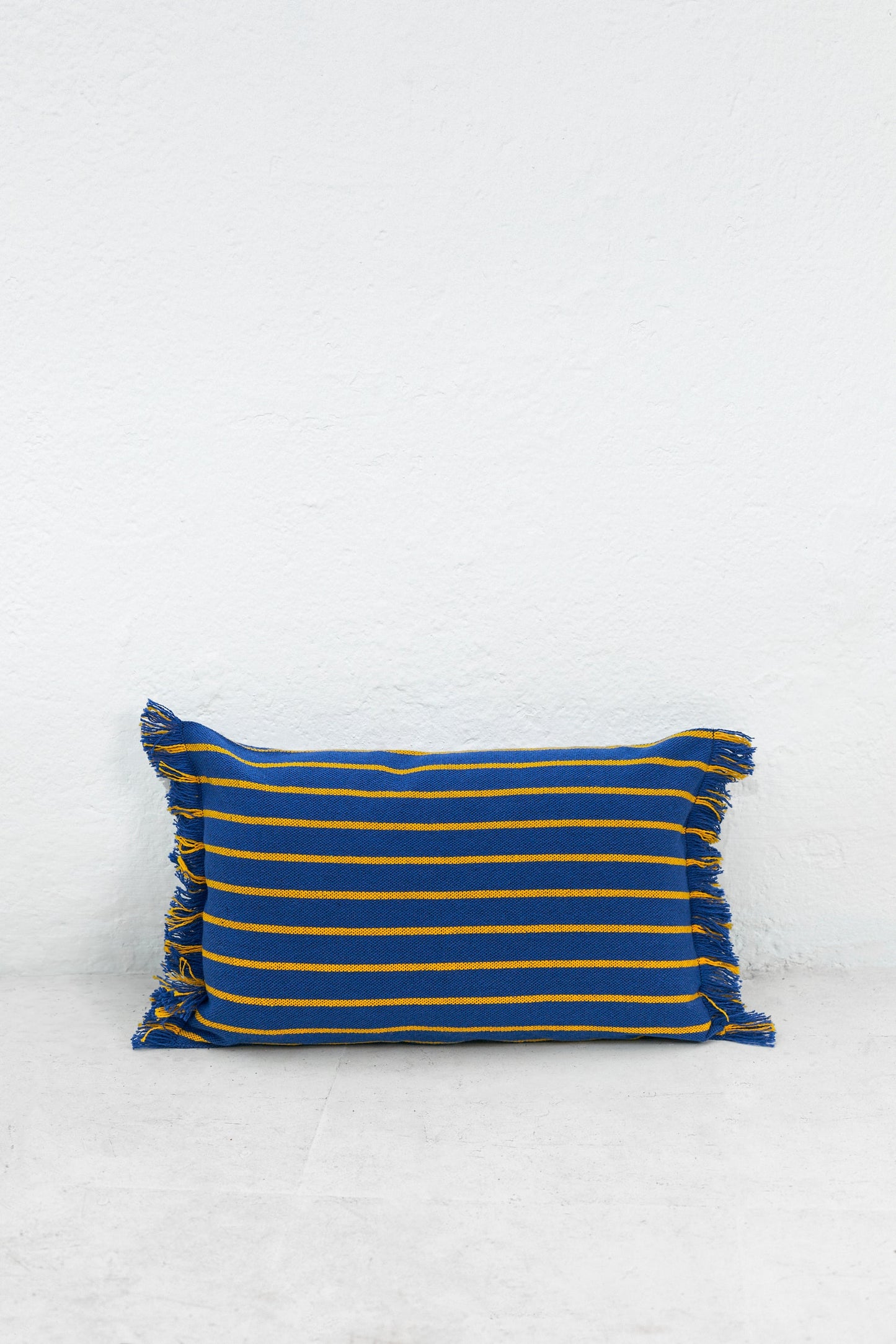 Funda cojín rayas granada azul 30cmx45cm