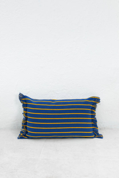 Funda cojín rayas granada azul 30cmx45cm