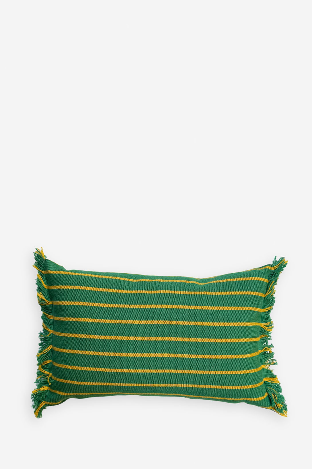Funda cojín rayas granada verde 30cmx45cm