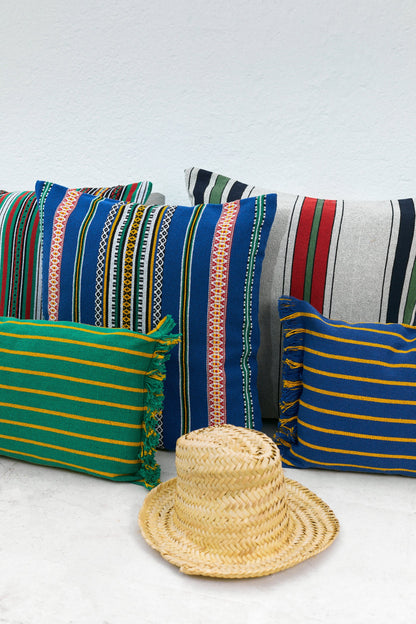 Funda cojín granada verde 50cmx45cm