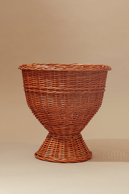 Copas decorativas de mimbre natural