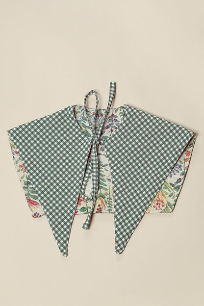 Cuello tejido jacquard flores azaleas