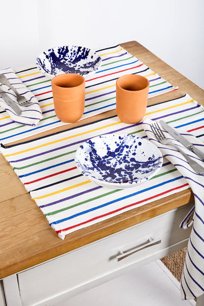 Mantel individual tejido canario mix color (pack de 2)