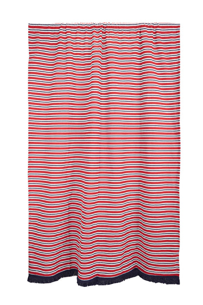 Cortina loneta roja