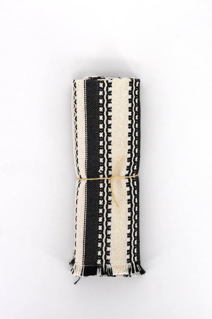 Mantel individual alpujarra blanco y negro (pack de 2)